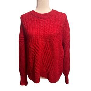 Old Navy Womens M Sweater Fisherman Cable Knit Ribbed Mixed Autumn Cool Weather